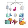 Baby Crib Mobile Hanging Toy Musical Mobile Infant Room Colorful Ocean Fish Nursery Bed Decor for Boys Girls