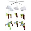 Green Brown Woodpecker Branch Handmade Baby Boys Girls Musical Crib Mobile Nursery Mobile Hanging Toy