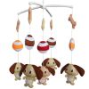 Handmade Dogs Baby Crib Mobile Nursery Room Decor Musical Mobile Crib Toy for Girls Boys