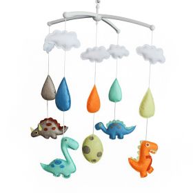 Baby Crib Bell Handmade Musical Mobile Colorful Nursery Decor Baby Shower Gift for Baby Boy; Dinosaurs and Eggs