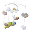 Flying Birds and Rainbow Handmade Baby Musical Crib Mobile Boys Girls Nursery Hanging Mobile Toy