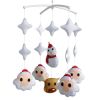 White Christmas Baby Crib Mobile Infant Room Hanging Musical Mobile Crib Toy Nursery Decor for Girls Boys; Santa