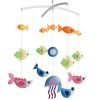 Colorful Fish Handmade Baby Crib Mobile Infant Toy Nursery Decor Musical Crib Mobile; Sea World