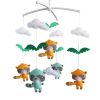 Handmade Baby Crib Mobile Baby Musical Mobile Nursery Room Hanging Animal Toy Decor; Raccoon