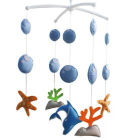 Starfish and Coral Baby Crib Mobile Nursery Decor Musical Crib Mobile for Girls Boys Gift Baby Mobile; Underwater World