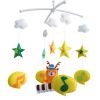 Handmade Baby Crib Mobile Baby Musical Mobile Nursery Room Hanging Animal Toy Decor; Elk