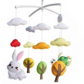 Baby Crib Mobile Rabbit Tortoise Forest Handmade Musical Mobile Baby Shower Gift Nursery Decor