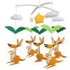 Kangaroo Handmade Baby Crib Mobile Animal Hanging Musical Mobile Infant Nursery Room Toy Decor