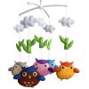 Colorful Owls Handmade Baby Crib Mobile Boys Girls Musical Mobile Infant Nursery Hanging Toy