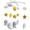 Baby Musical Crib Mobile Moon Stars Cartoon Monsters Ghost Halloween Decor Crib Mobile Infant Toy Baby Gift