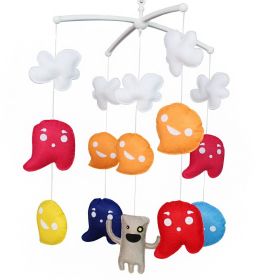 Baby Musical Crib Colorful Cartoon Monster Halloween Decor Nursery Room Crib Mobile