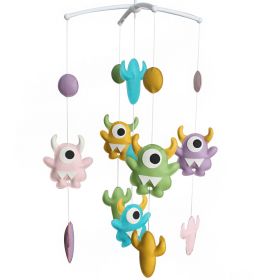 Colorful Cartoon Monster Baby Musical Crib Toys Nursery Room Crib Mobile Halloween Decor