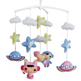 Baby Crib Mobile Halloween Decor Cartoon Alien UFO Musical Crib Mobile Infant Toy Gift