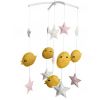 Yellow Chick White Stars Handmade Infant Baby Musical Mobile Boys Girls Nursery Crib Mobile Hanging Toy