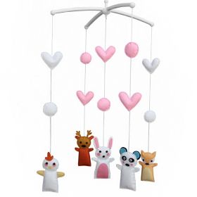 Handmade Cute Animal Baby Crib Mobile Hanging Kids Room Nursery Decor; Chick Rabbit Fox