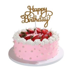 Artificial Fruit Cake Simulation Pink Strawberry Birthday Cake Food Model Party Decoration Replica Prop Display; 6 inches