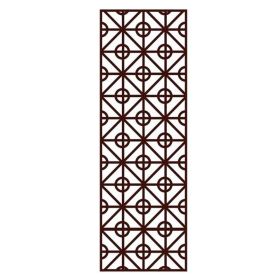 Retro Chinese Style Static Window Glass Film Imitation Wooden Lattice Decal Privacy Non-Adhesive Sliding Door Glass Film; 15x39 inches