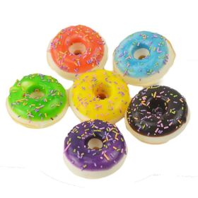 6 Pcs Realistic Artificial Cake Fake Doughnut Dessert Food for Display Replica Decoration Photography Props