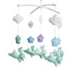 Baby Crib Mobile Animal Musical Crib Mobile Nursery Room Hanging Decor Toy Blue-Green Rabbit