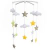 Handmade Baby Crib Mobile Yellow Brown Star Baby Musical Mobile Kids Room Nursery Decoration