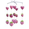 Handmade Baby Crib Mobile Nursery Decor Musical Crib Mobile for Girls Baby Shower Gift; Pink Strawberry and Heart