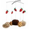 Brown Baby Crib Mobile Baby Musical Mobile Crib Mobile for Boys and Girls Nursery Decor; Hamburger and Meat