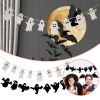 Halloween Banner Decorations Indoor Pull Flag Paper Party Mall Window Ghost Banner