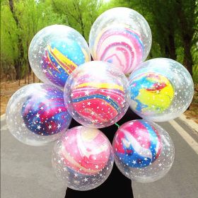 10Pcs 12 inch Double Layer Agate Balloons Wedding Ballon Happy Birthday Baby Shower Decoration Kids Party Supplies