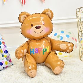 1PCS 3D Bear foil balloons baby shower helium balloon wedding birthday party decoration