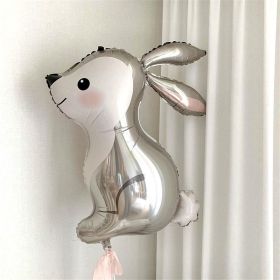 1PCS Cartoon Rabbit Foil Balloons Jungle Bunny Forest Animals Helium Ballon Kids Toys Baby Shower Wedding Birthday Party Decor