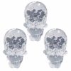 Funny Dead Face Skull Drawer Knobs Transparent Resin Pulls for Dresser Cabinet, 3Packs