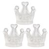 Translucence Crown Drawer Knobs Girls Room Wardrobe Handle Pulls Decor, 3 Pcs