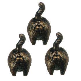 3 Pcs Cute Cat Butt Drawer Knobs Resin Cabinet Dresser Door Knobs Pulls Handles for Kitchen Bathroom Wardrobe Cupboard,Bronzed