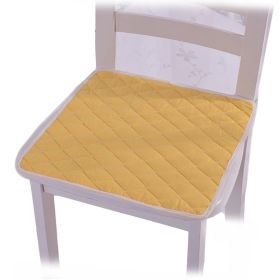 4Pcs Solid Yollow Chair Pads With Ties Soft Cotton Seat Cushions for Kitchen Dining Room Office