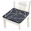 4Pcs Dining Chair Pads With Ties Cotton Soft Seat Cushions for Home Kitchen Office - Plum Branch