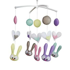 Hanging Baby Toys, Colorful Decor, Crib Mobile [Colorful Rabbit, Heart]