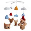 Crib Mobile with Cute Animals, Baby Newborn Crib Mobile Toy, Colorful Decor