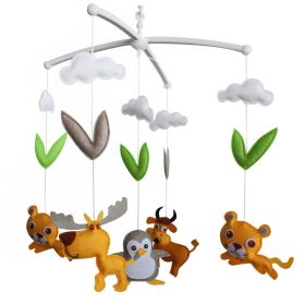 Baby Crib Mobile with Cute Animals, Modern Nursery Mobile, Cute Bed Toy