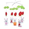 Colorful Decor Gift, [Rabbits and Strawberry] Crib Mobile, Exquisite Baby Toy