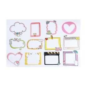 12 Pcs Love Paper Picture Frame Stickers Baby Growth Record Booklet Decor DIY Journal Album Sticker Scrapbooking Supplies