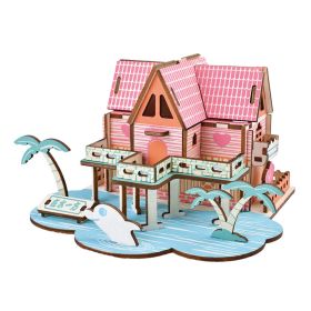 3D Wooden Puzzle for Kids Attic in Water DIY Assembly Jigsaw Model Kit Home Decor Gift