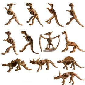 12 Pcs Retro Artificial Dinosaur Skeleton Model Home décor Figures Kids Educational Model