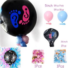 1 Set Party Decoration Balloon Boy Or Girl Gender Reveal Black Latex Balloon Baby Shower Confetti Ballons Birthday Gender Reveal