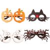 4 Pieces Halloween Glasses Frame Costume Eyeglasses for Halloween Party Supplies