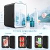 Mini Fridge 6L Portable Beauty Makeup Skincare Fridge Cosmetic LED Mirror Refrigerator with 3pcs Makeup Sponge