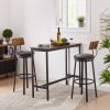 Oval Stool Swivel Bar Stool; Tall Bar Stool With Backrest; Industrial; Thick Iron Frame Footrest; 29.5" High.(Rustic Brown; 17.5''w x 13.4''d x 40.5''