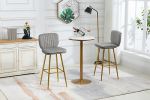 COOLMORE Bar Stools with Back and Footrest Counter Height Dining Chairs 2PCSET