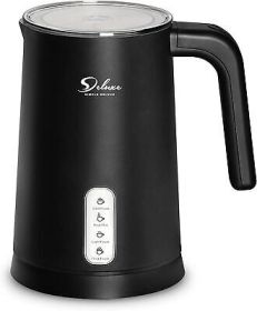 Simple Deluxe Milk Frother, 4-in-1 Electric Steamer 250ml8.4oz Automatic Hot and