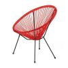 Valencia Oval Comfort Series Take Ten Red Rattan Lounge Chair