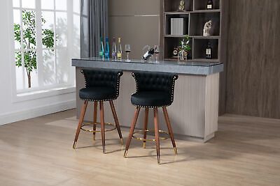 COOLMORE Swivel Bar Stools with Backrest Footrest , with a fixed height of 360